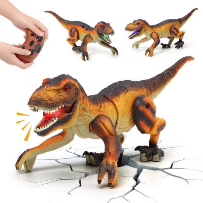 Realistic Remote Control Dinosaur Toy - Easy to Assemble Cute Small RC Dinosaurs with Roaring Sounds and Lights - A Cool Robot Toy Gift Idea for Ages 3-5, 5-7, 8-12 Realistic Remote Control Dinosaur Toy - Easy to Assemble Cute Small RC Dinosaurs with Roaring Sounds and Lights - A Cool Robot Toy Gift Idea for Ages 3-5, 5-7, 8-12