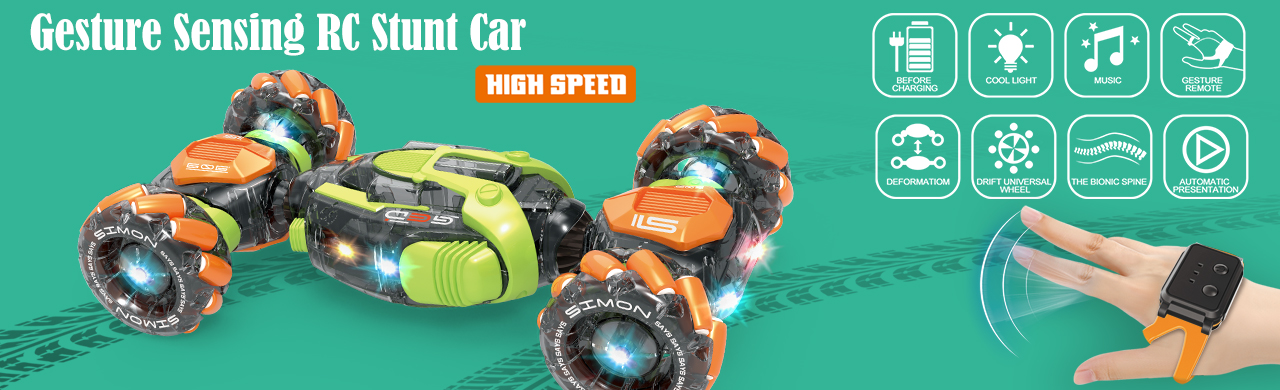 RC Gesture Control Stunt Car for Kids 5-7